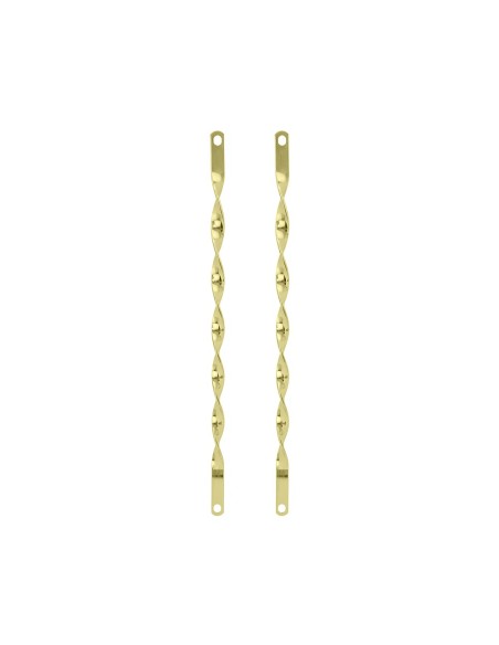 26 Flat Twisted Spring Fork Bars Gold.
